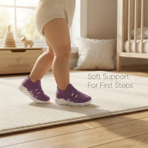Image of Infant Shoes for Baby Boys & Girls | Musical Sound Walking Shoes | First Walker Shoes for Toddlers | Lightweight Breathable Knit Sneakers | Soft Sole Comfortable Slip On Shoes for Newborns, Babies & Kids