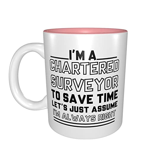 Taza de café con texto "I'm a Chartered Surveyor to Save Time" con texto "I'm A Chartered Surveyor to Save Time" - Taza divertida con texto "I'm A Chartered Surveyor to Save Time"