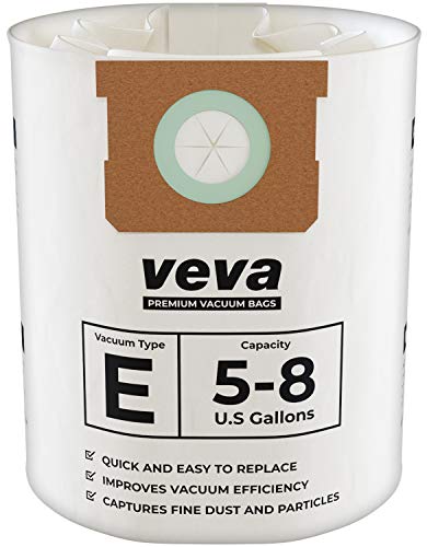 VEVA 15 Pack Premium Vacuum Filter Bags Type E 9066100 Work with Shop