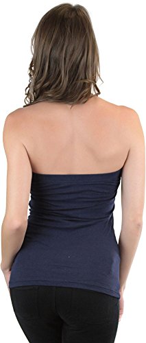 Image of ToBeInStyle Women's Cotton-Spandex Blend Stretchy Tube Top
