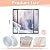 Beeveer 3 Sets 63 x 63 Inch Window Insulation Kit Cuttable Transparent Film with Adhesive Straps Reusable Window Plastic for Patio Winterizing Thicken Warm Winter Waterproof Attic Insulation Cover