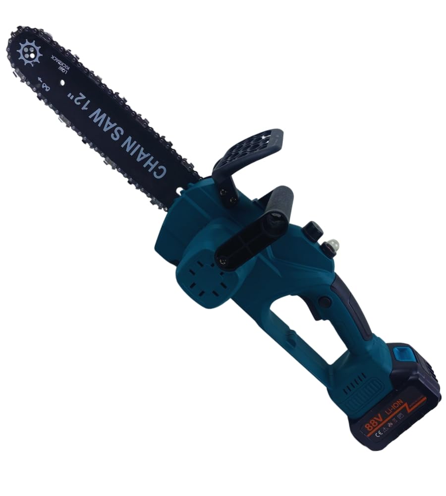 Motosega Elettrica a Batteria, Sega Elettrica 12 Pollici 800W, Doppia Batteria 21V, Serbatoio Olio Automatico, Valigetta Portatile, Potatura Taglio del Legno Rami Giardino