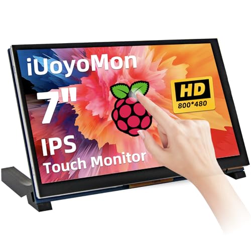 Image of 7 Inch Touchscreen MIPI DSI Display Compatible with Raspberry Pi 5 /4 /3 /B+ /A+, 800x480 Pixel Capacitive Screen, Driver-Free DSI Port