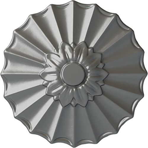Image of Ekena Millwork Shakuras Ceiling Medallion, Silver