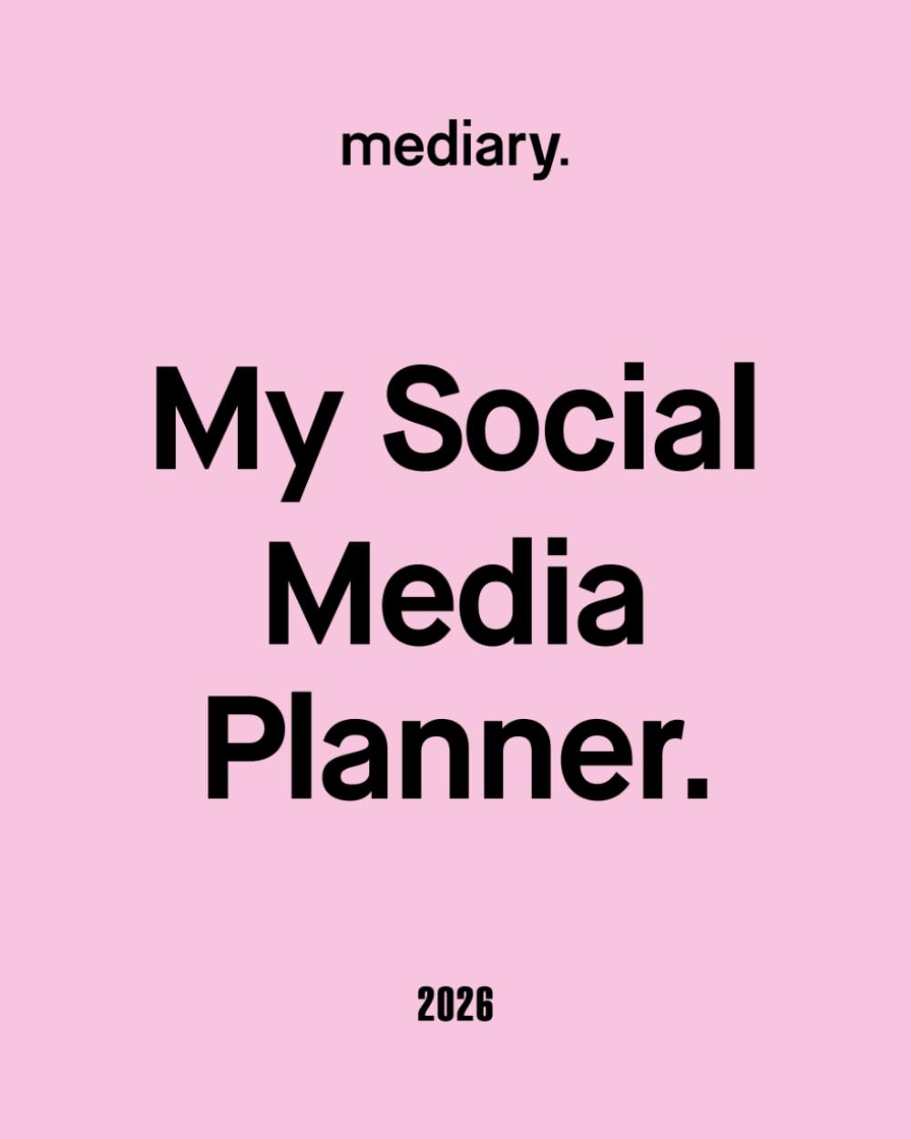Mediary My Social Media Planner: Millennial Pink 2024 A5 Planner Paperback – Organizer, 26 Oct. 2023