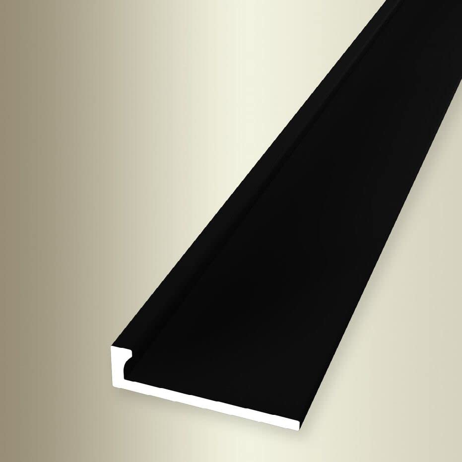 Afdeklat zwart gepoedercoat 3-planks 180 cm