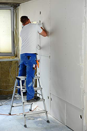 Krause 120335 Stufen-Doppelleiter Alu, 2x4 Stufen