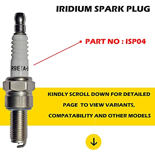 Image of NIKAVI ISP04 Iridium Spark Plug Compatible for Kawasaki Ninja /Beneli (NCR9EIA-9)
