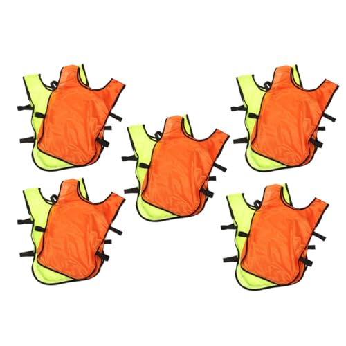 IMIKEYA Chalecos Deportivos de Entrenamiento, 10 Piezas (xl Naranja y Verde), Chalecos de Fútbol Lavables de Poliéster, Petos Transpirables de Secado Rápido para Fútbol, Baloncesto