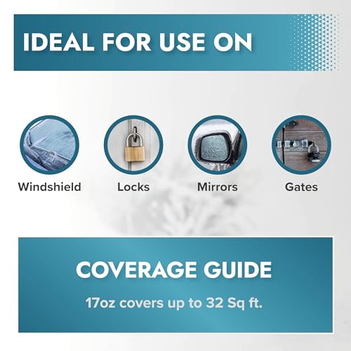 Image of Polar De-Icer Spray for Car Windshield - 2 x 17 Fl Oz | Fast-Acting & Stops Re-Freezing | Instantly Melts Ice and Frost at -4F | Spray Deicer for Car Windscreens, Mirrors, Headlights, Locks & Gates