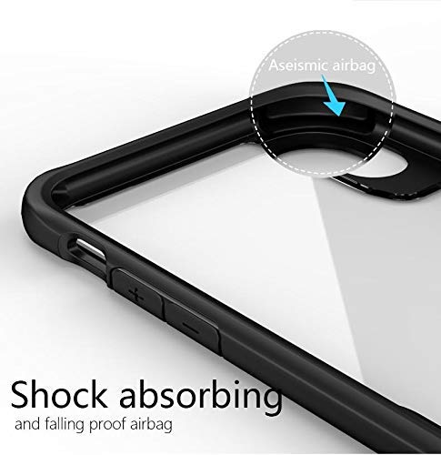 Image of REALCASE Back Cover Compatible for iPhone X /Xs | Transparent Clear Gel TPU Bumper Shock Proof Back Cover Case Design for iPhone X /Xs (B-Black)