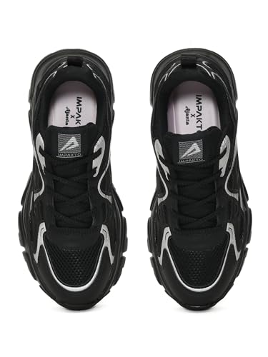 Image of Impakto Women Chunky Sneakers | Lightweight & Breathable Upper for Airflow | Shock Absorbing Padded Insole | Skid Resistant Outsole for Firm Grip for Travel, Party & College Casual Shoes