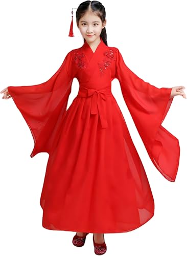 Disfraz tradicional chino Hanfu para niña otoño e invierno miniatura 1