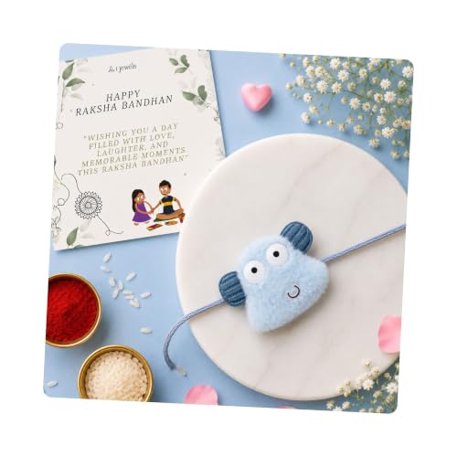 Image of I Jewels Soft Fancy Cartoon Character Kids LED Light Rakhi With Roli Chawal & Rakshabandhan Card for Bro /Brother /Bhai (Style 2)