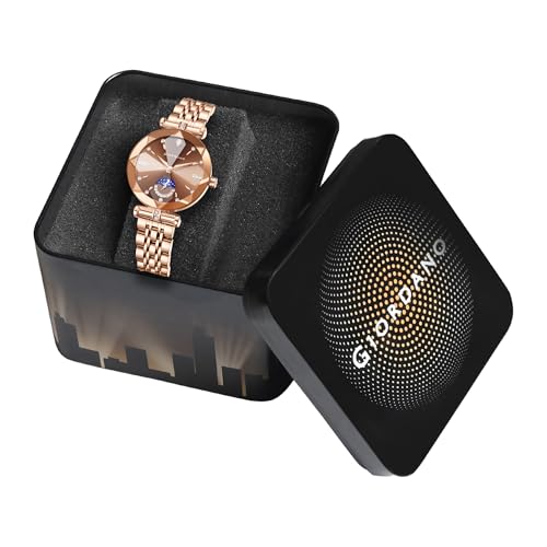 Image of Giordano Premium Watch for Women - Elegant Round Cut Glass Dial with Stainless Steel Strap & Quartz Movement