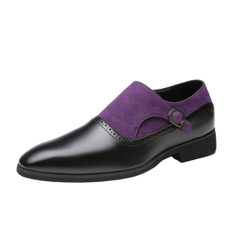 Dress Shoes for Men Men's Pointed Toe Leather Oxfords Slip-On Dress Shoes for Business, Weddings, and Formal Events