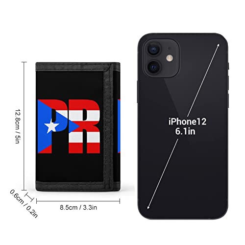 FunnyStar Puerto Rican Flag Small Trifold Wallets Front Pocket Wallet With Money Clip Holder ID Credit Card Slots And Key Ring2