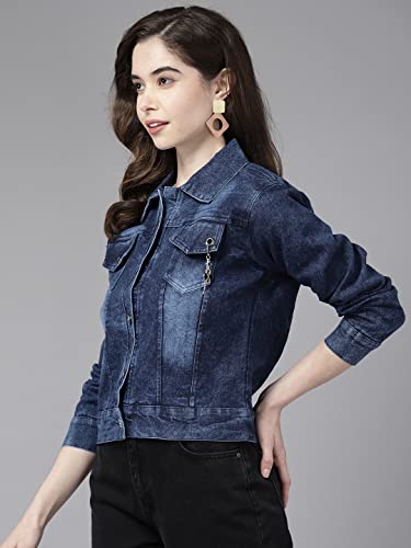 Image of Aarika Women's Denim Regular A-Line Coat