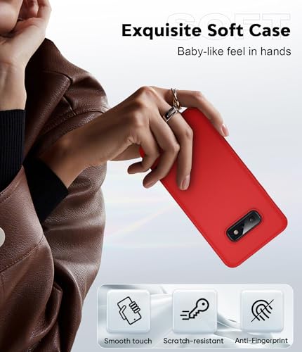 Coque Samsung S10E anti-chocs protectrice en silicone rouge - 4