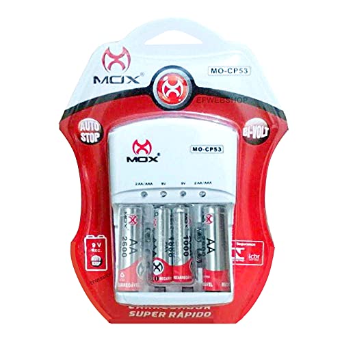 CARREGADOR DE PILHA MOX MO-CP53
