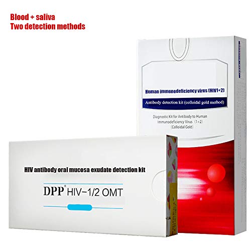 SHANG Autotest HIV, Kit per Test Domestici per Controllare Rapidamente la Saliva e Gli ausili per Il Sangue Autotest Combinazione di Test Domestici certificati CE,3 Blood + Saliva