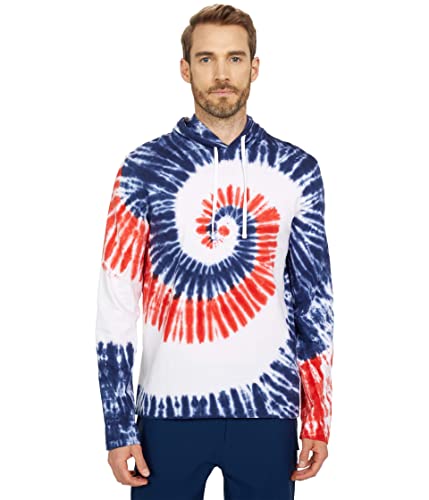 Polo Ralph Lauren T-shirt à capuche en jersey effet tie-dye spirale, Americana Tie-dye, XXL