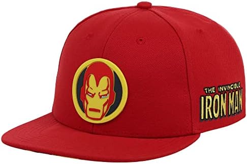 Marvel Ironman Youth Comic UV Adjustable Snapback Flat Bill Cap Red