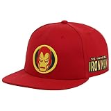 Marvel Ironman Youth Comic UV Adjustable Snapback Flat Bill Cap Red