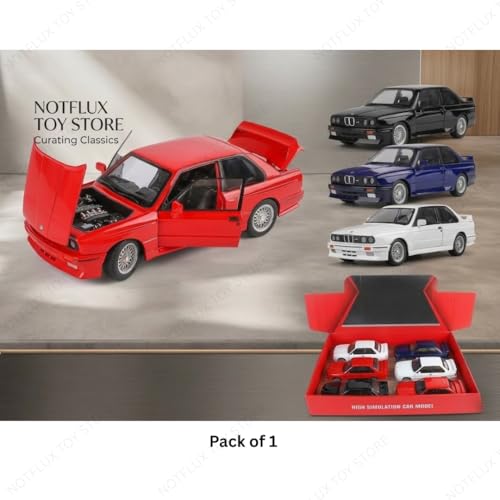 Image of 1:24 Scale BMW Retro M3 Model - Vintage Classic Sports Car Collectible, for Car Kids and Collector (Multicolor) (Pack of 1)