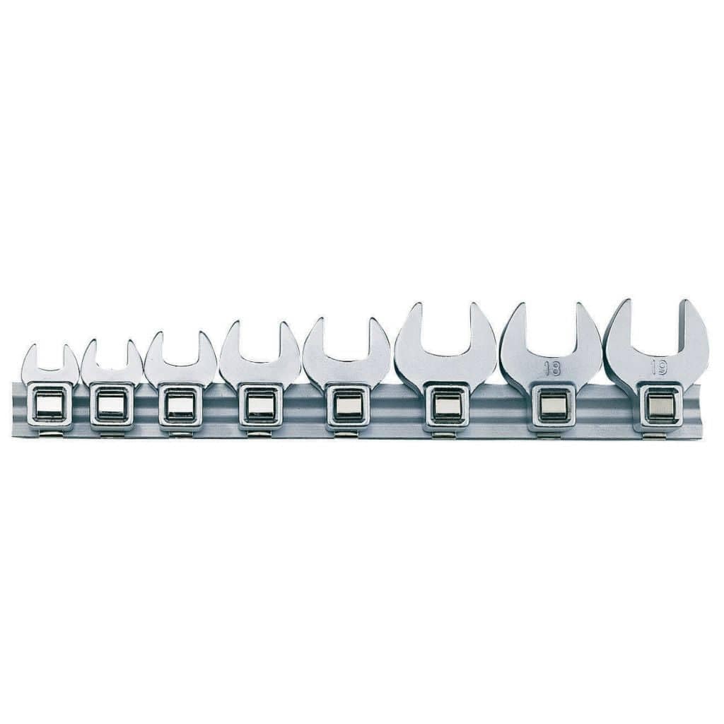 Teng Tools 8 Piece 3/8 Inch Drive Metric Crow Foot Wrench Set - M3808MM