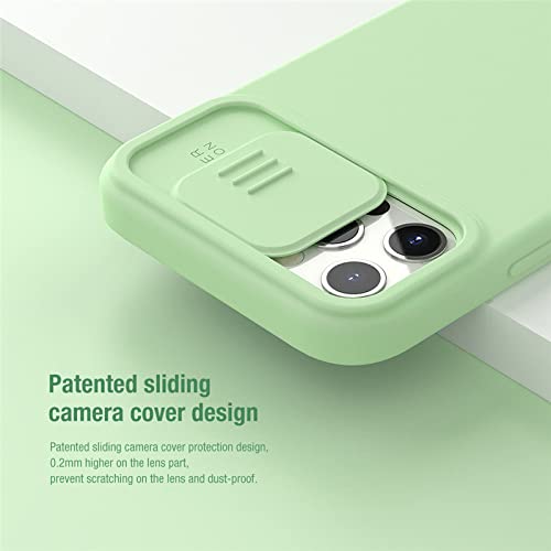 Coque silicone liquide iPhone 13 protection caméra bleu menthe pour sublimer votre mobile