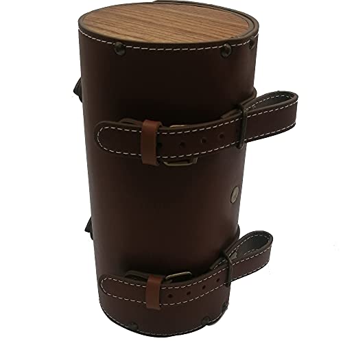 Wuyan Motorcycle Fork Bag Bike Handlebar Leather Bags With Wood Under Seat Retro Classical Mountain Mtb Road Bike Leather Bag For Cell Phone，Saddle Tail Rear Pouch Seat Storage Bag (Red Brown) #TOP5