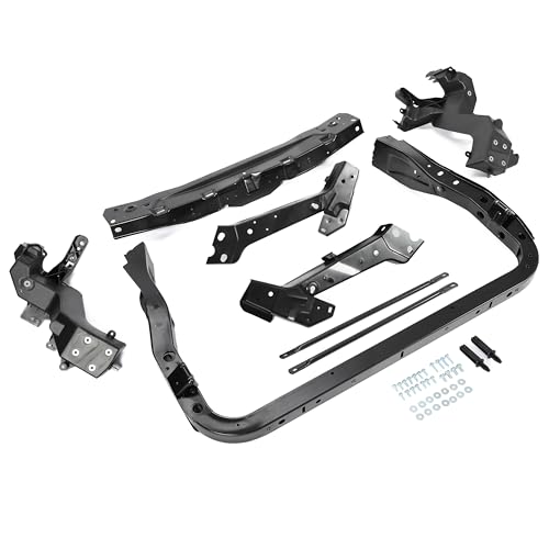 ALMULOO Radiator Support Assembly Compatible with 2011-2024 Jeep Grand Cherokee Dodge Durango Replacement for 5156109AB CH1225239 CH1225232 Electrophoresis Steel Black by ALMULOO - Used condition - Image 2