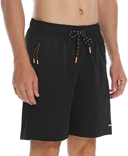 HODOSPORTS Mens No Liner Swim Trunks Quick Dry 9 Inch with Zipper Pockets Bathing Suits for Men Lineless Swim Shorts3
