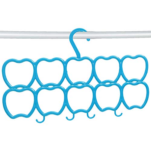 Image of Kuber Industries 10-Circle 2 Pieces Plastic Heart Design Hanger for Scarf, Shawl, Tie, Belt, Closet Accessory Wardrobe Organizer (Multicolour)