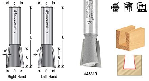Fraise Amana 45813 Dovetail pour assemblages de meubles de cuisine