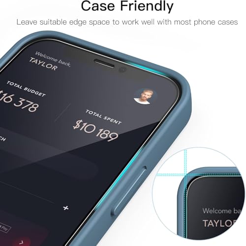 Image of IQShield Screen Protector Tempered Glass Guard for iPhone 12 and iPhone 12 Pro - 9H Hardness, HD Clear, Case Friendly [1 Pack]