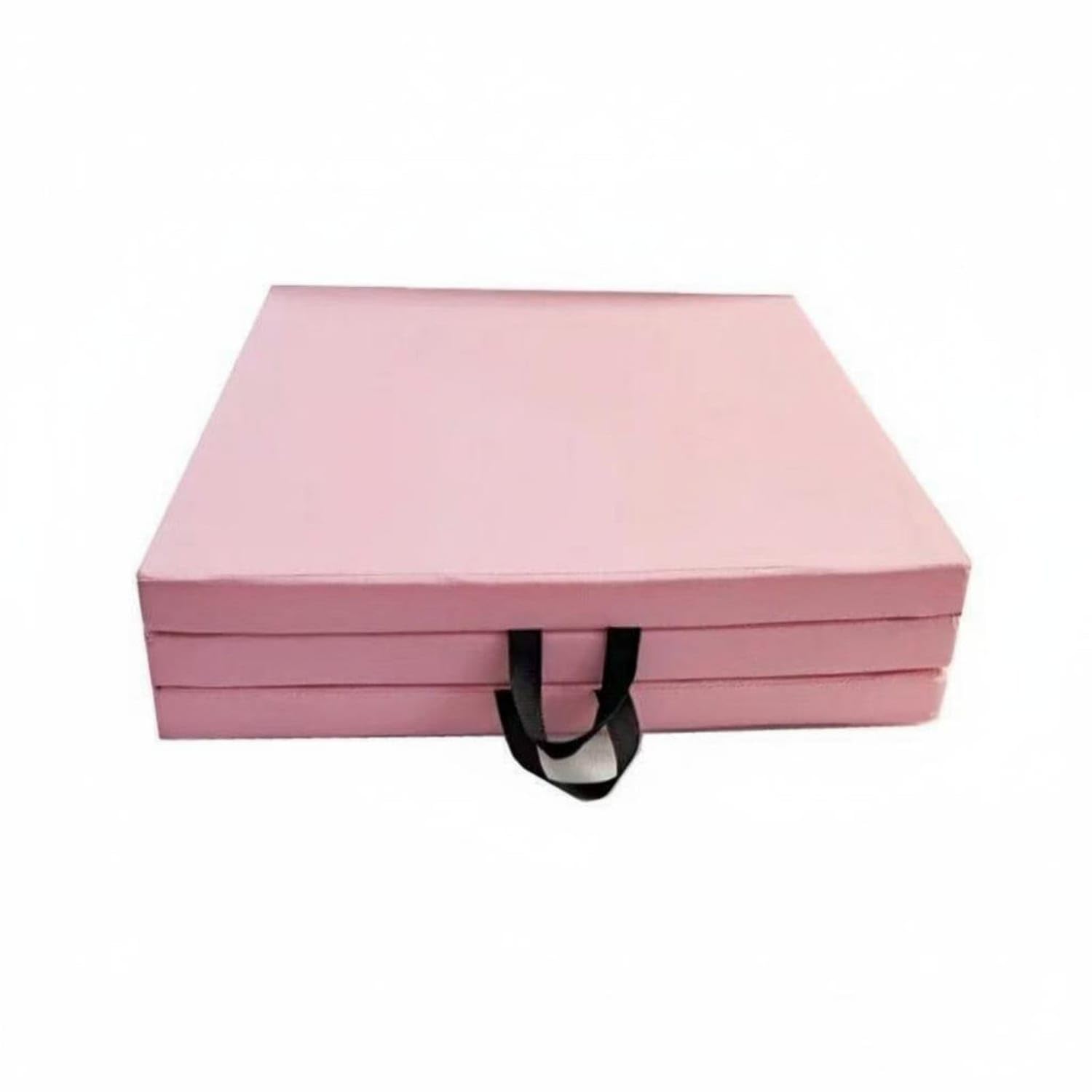 Foldable Tri-Fold Gymnastics Mat Thickened Tri-Fold Gym Mat Shock Absorbing Folding Stretching Pad Space Saving for Dance Studio, School, Pink-image-45