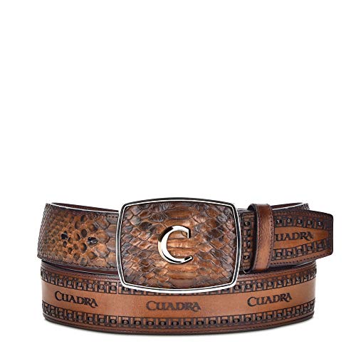 Cuadra Men's Cowboy Belt in Genuine Python Leather