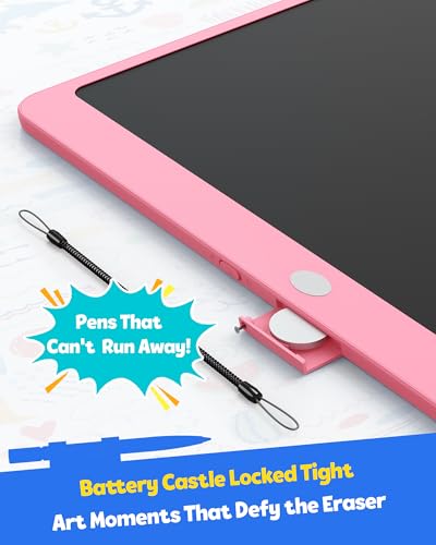Image of TEKFUN LCD Writing Tablet for Adults, Large Doodle Board, 16 Inch Colorful Drawing Tablet Writing Pad, Toddler Toys for 3 4 5 6 7 8 9 Year Old Girls Boys Teen, Birthday Gifts for Kids (Pink)