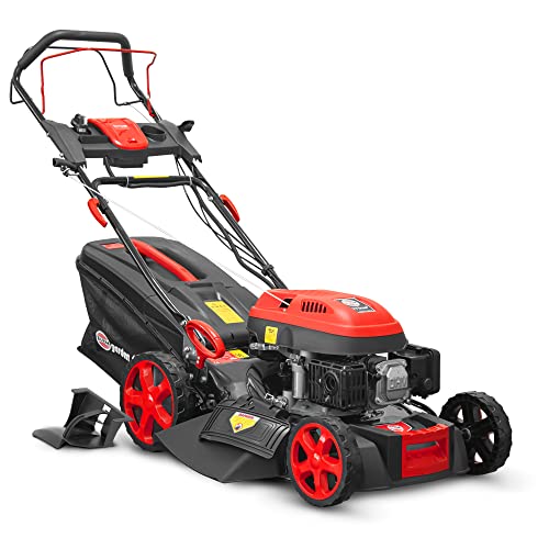 Tondeuse Thermique autotractée 173cc - 50.6cm avec démarrage électrique -Mulching - éjection latérale - Elem Garden