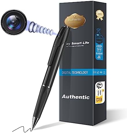 1080P Spy Hidden Camera Pen No WiFi Indoor Home Office Security Camera Outdoor Mini Body Video Camera Small Compact Secret Camera Monitor Nanny Camera Video or Picture Taking