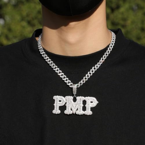 Custom Chain Name Necklace Personalized Letter Pendant Bubble Custom Necklace Iced Out Customized Jewelry Rope Chain for Hip Hop Men Rapper Women3