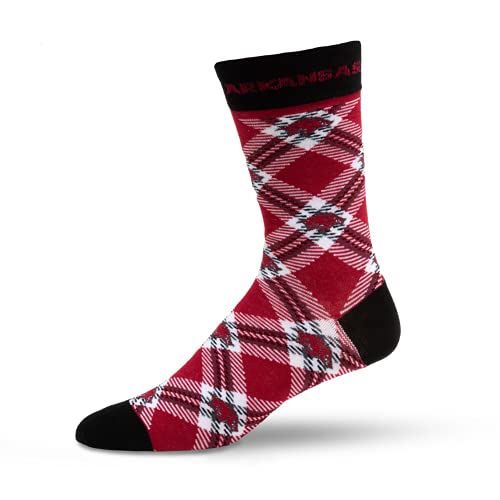 Image of Timeless Tartans Arkansas Razorbacks Dress Socks, Classic Collegiate Apparel, Officially Licensed Gift & Clothing Accessories