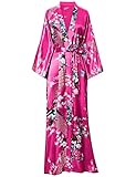 kimono rot spitze Maxi-Lang Stil Damen Kimono Bademantel: bis Knöchel. Vier optionale Farben: Schwarz, Weiß, Rot und Dunkelblau.