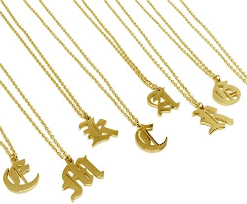 Pendant Necklace Letter A Womens Gifts 