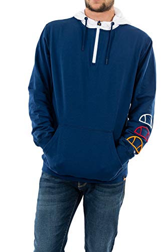 Ellesse Treeato 1/2 Zip Hoodie Sweat Homme, Bleu Marine, XS