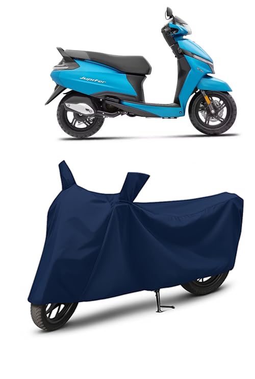Image of Premium Waterproof Scooty Cover for Tvs Jupiter 110 | Heavy Duty All Weather Protection from Rain, Dust, Sun & Scratches with Mirror Pockets | Jupiter 110 Scooty Cover