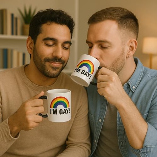 I'm Gay Rainbow Heat Change Mug - Funny Rude Mug - Message Appears as it Heats - Perfect Novelty Gag Gift, best funny gifts and pride accessories #1
