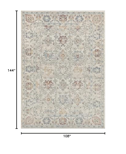 Tapete Vintage Floral Beige 9x12 miniatura 2